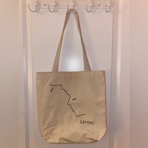 CUTE GOOD QUALITY GEMINI DESIGN TOTE BAG